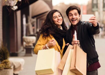 New Year Shopping for Couple