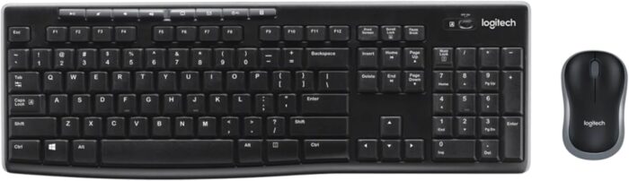 Logitech MK270 Wireless Keyboard And Mouse Combo For Windows, 2.4 GHz Wireless, Compact Mouse, 8 Multimedia And Shortcut Keys, For PC, Laptop - Black - Image 2