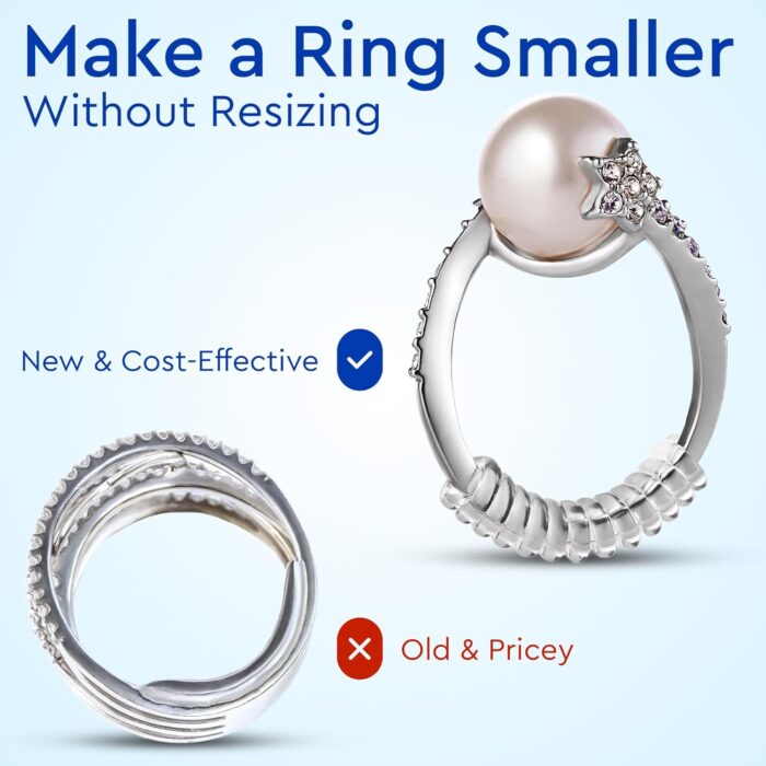 Ring Sizer Adjuster for Loose Rings - 12 Pack, Guards, Spacers & Tighteners, Fits Bands Up to 6mm, Reduces Size by 0.5-1.5, Invisible Design for Women & Men by 5 STARS UNITED - Image 9