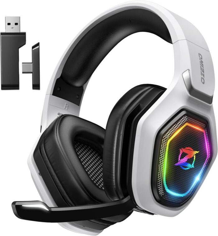 2.4GHz Wireless Gaming Headset for PC, Ps5, Ps4 - Lossless Audio USB & Type-C Ultra Stable Gaming Headphones with Flip Microphone, 40-Hr Battery Gamer Headset for Switch, Laptop, Mobile, Mac - Image 2