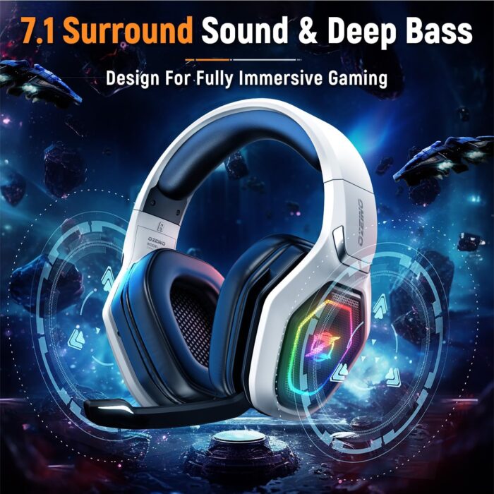 2.4GHz Wireless Gaming Headset for PC, Ps5, Ps4 - Lossless Audio USB & Type-C Ultra Stable Gaming Headphones with Flip Microphone, 40-Hr Battery Gamer Headset for Switch, Laptop, Mobile, Mac - Image 4